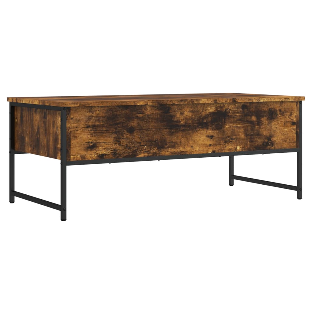 vidaXL Coffee Table Smoked Oak 101x49x39,5 cm Engineered Wood