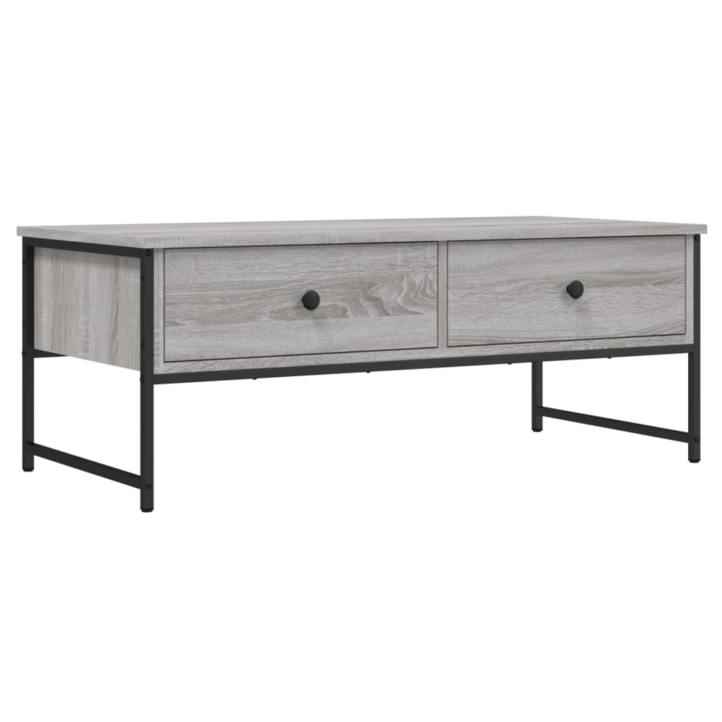 vidaXL Coffee Table Grey Sonoma 101x49x39,5 cm Engineered Wood