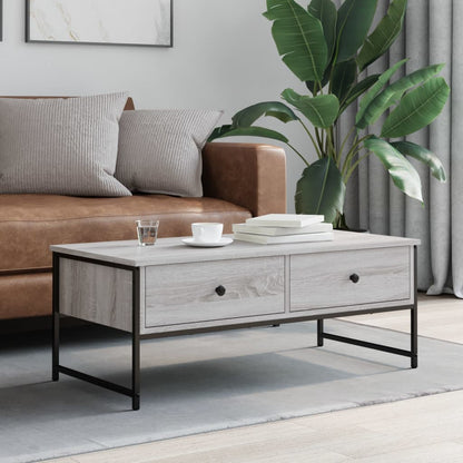 vidaXL Coffee Table Grey Sonoma 101x49x39,5 cm Engineered Wood