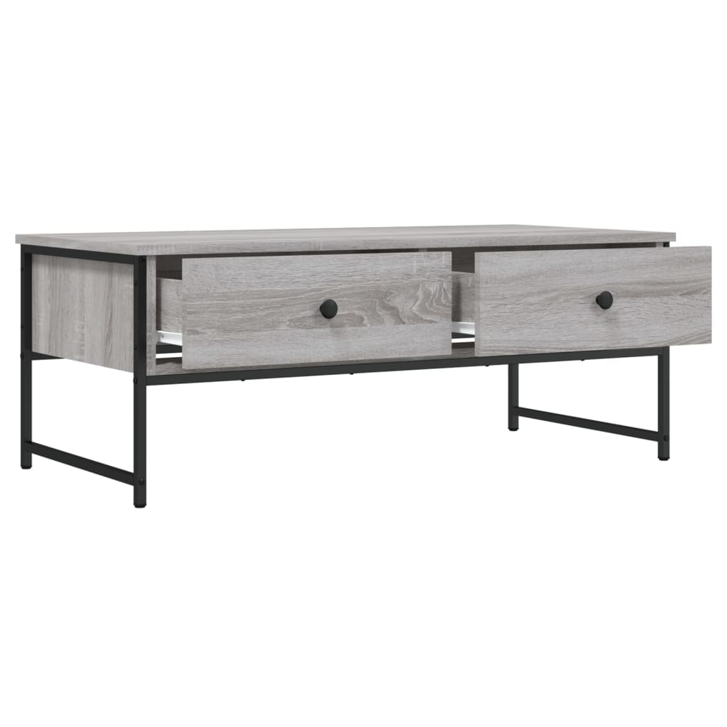 vidaXL Coffee Table Grey Sonoma 101x49x39.5 cm Engineered Wood