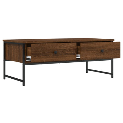 vidaXL Coffee Table Brown Oak 101x49x39,5 cm Engineered Wood