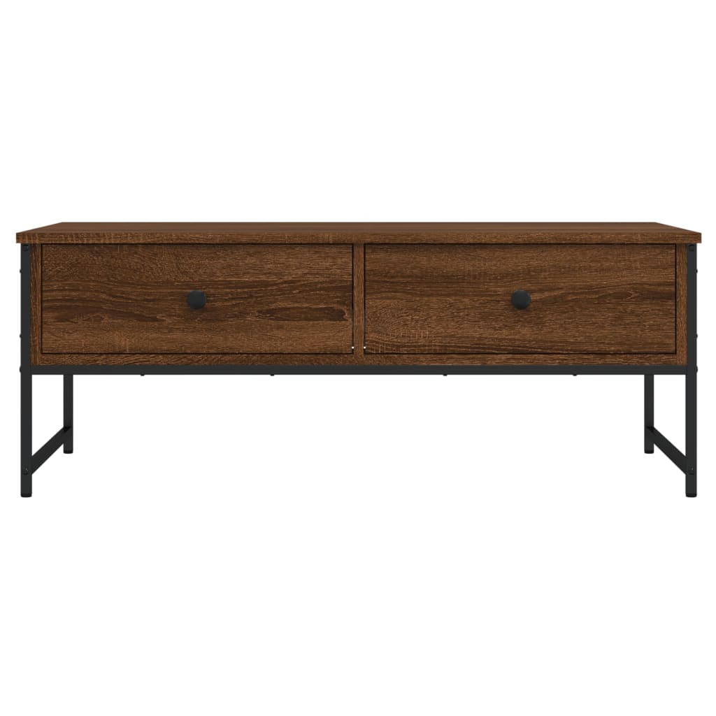 vidaXL Coffee Table Brown Oak 101x49x39,5 cm Engineered Wood
