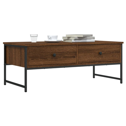 vidaXL Coffee Table Brown Oak 101x49x39,5 cm Engineered Wood