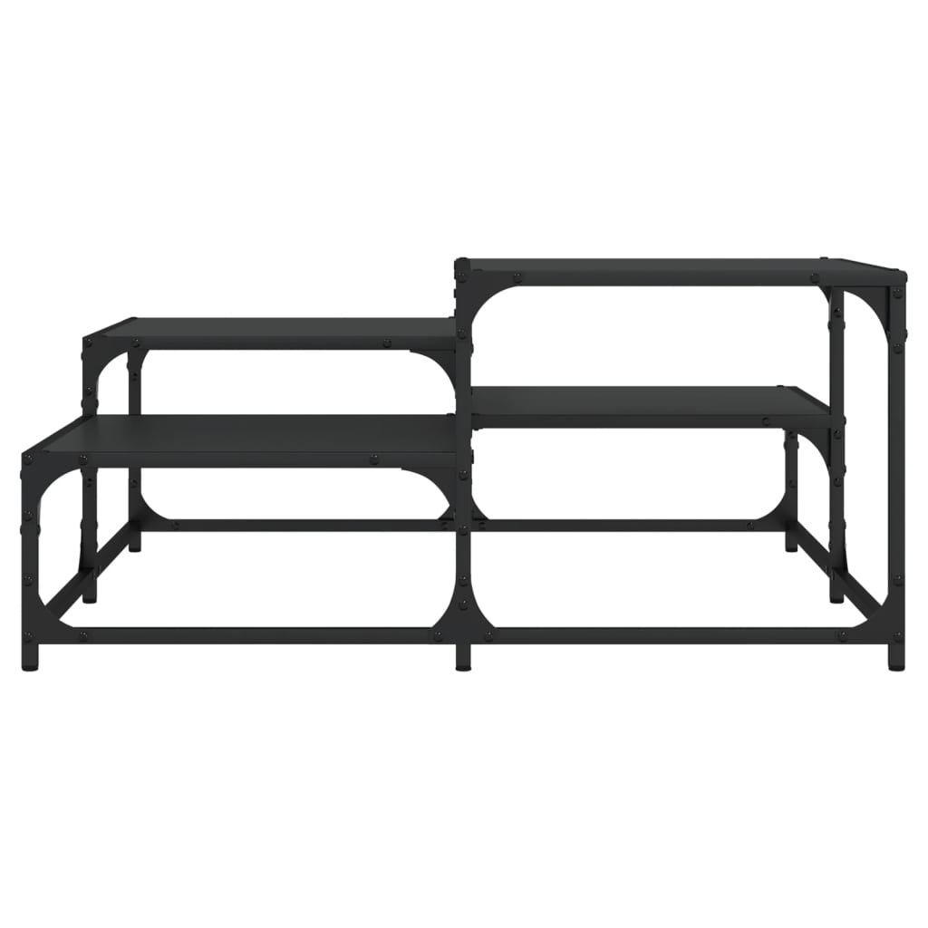 vidaXL Coffee Table Black 87.5x87.5x40 cm Engineered Wood