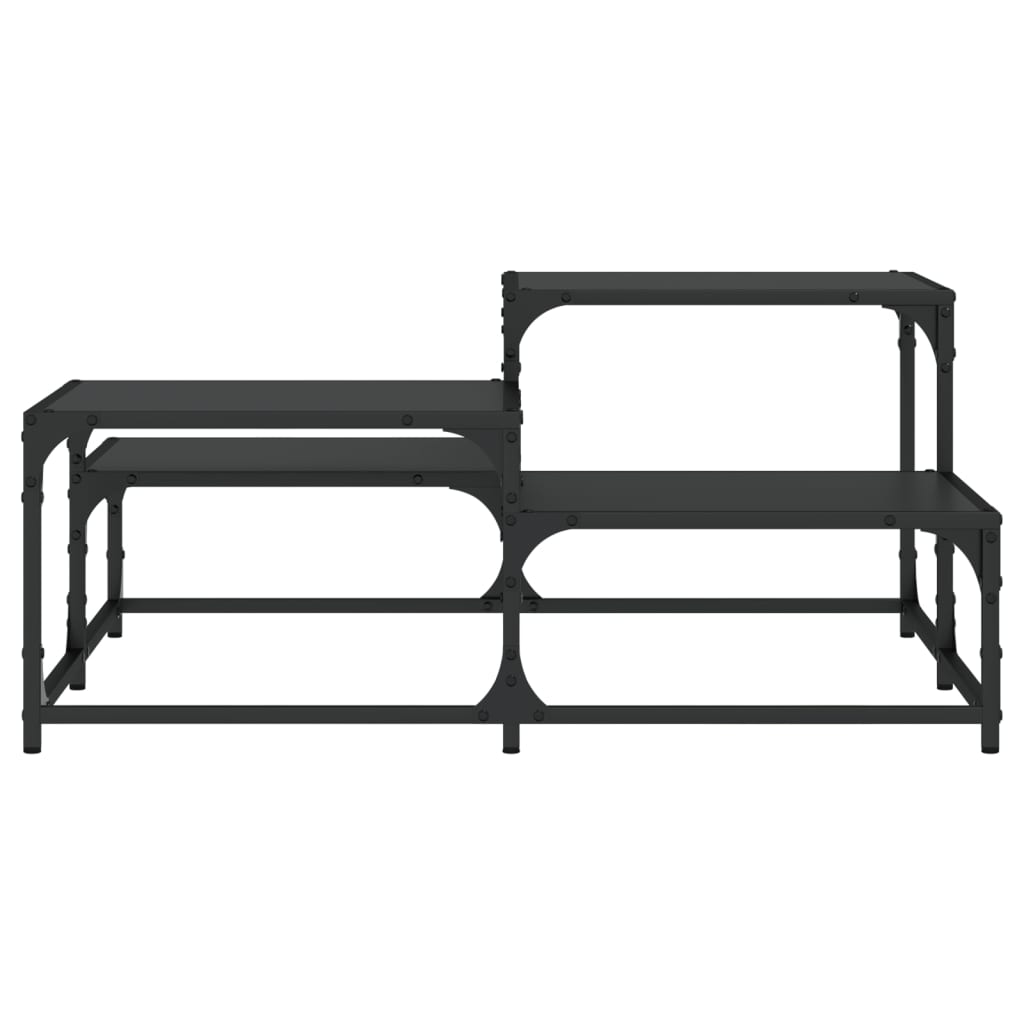 vidaXL Coffee Table Black 87.5x87.5x40 cm Engineered Wood
