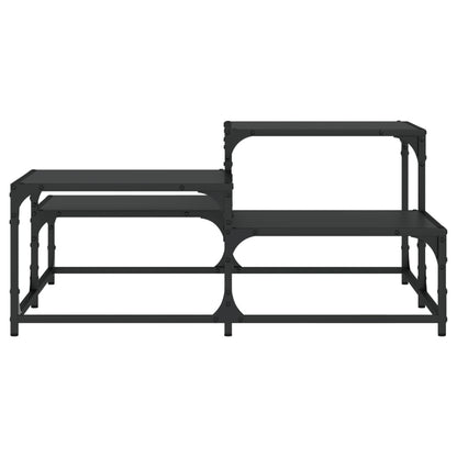 vidaXL Coffee Table Black 87.5x87.5x40 cm Engineered Wood