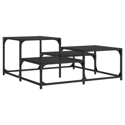 vidaXL Coffee Table Black 87,5x87,5x40 cm Engineered Wood