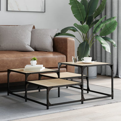 vidaXL Coffee Table Sonoma Oak 87.5x87.5x40 cm Engineered Wood