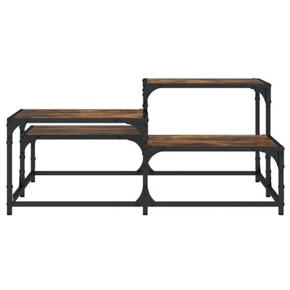 vidaXL Coffee Table Smoked Oak 87,5x87,5x40 cm Engineered Wood