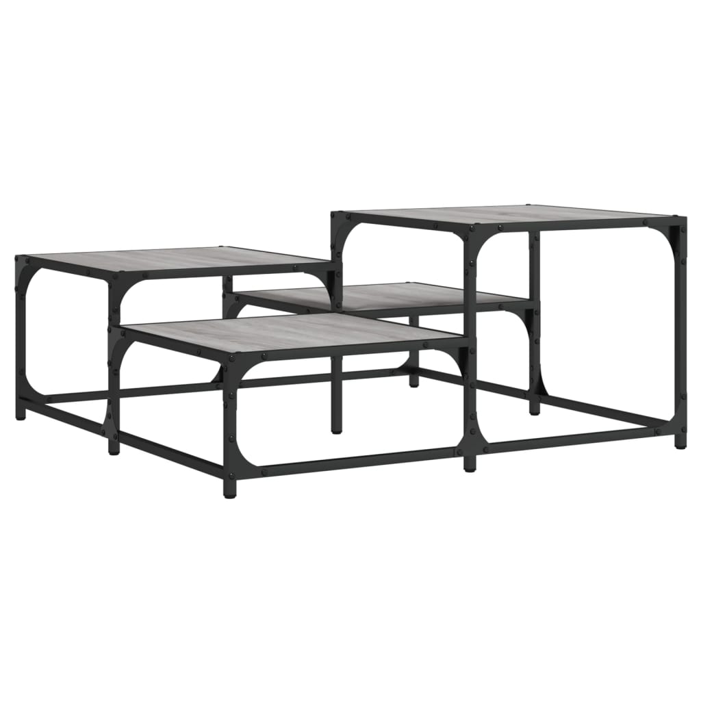 vidaXL Coffee Table Grey Sonoma 87,5x87,5x40 cm Engineered Wood