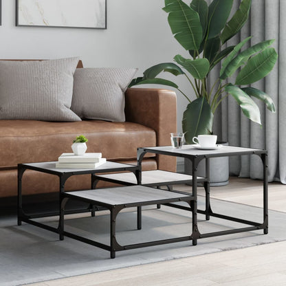 vidaXL Coffee Table Grey Sonoma 87,5x87,5x40 cm Engineered Wood