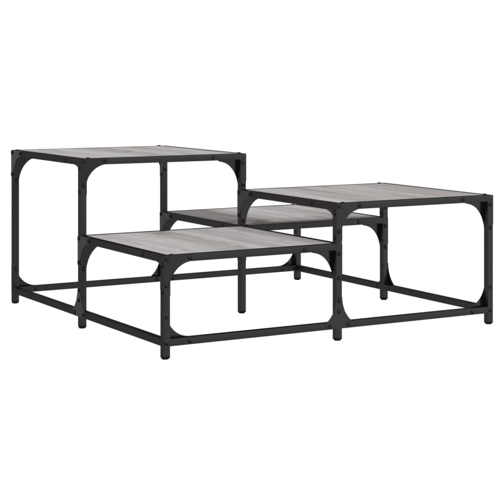vidaXL Coffee Table Grey Sonoma 87,5x87,5x40 cm Engineered Wood