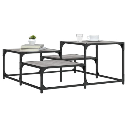 vidaXL Coffee Table Grey Sonoma 87,5x87,5x40 cm Engineered Wood