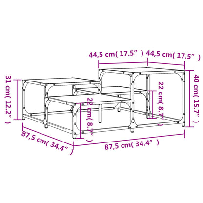 vidaXL Coffee Table Brown Oak 87.5x87.5x40 cm Engineered Wood
