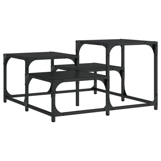 vidaXL Coffee Table Black 68x68x40 cm Engineered Wood