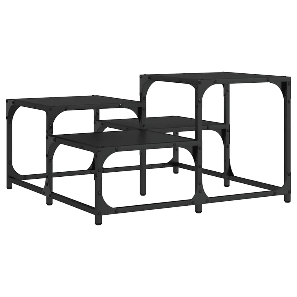 vidaXL Coffee Table Black 68x68x40 cm Engineered Wood