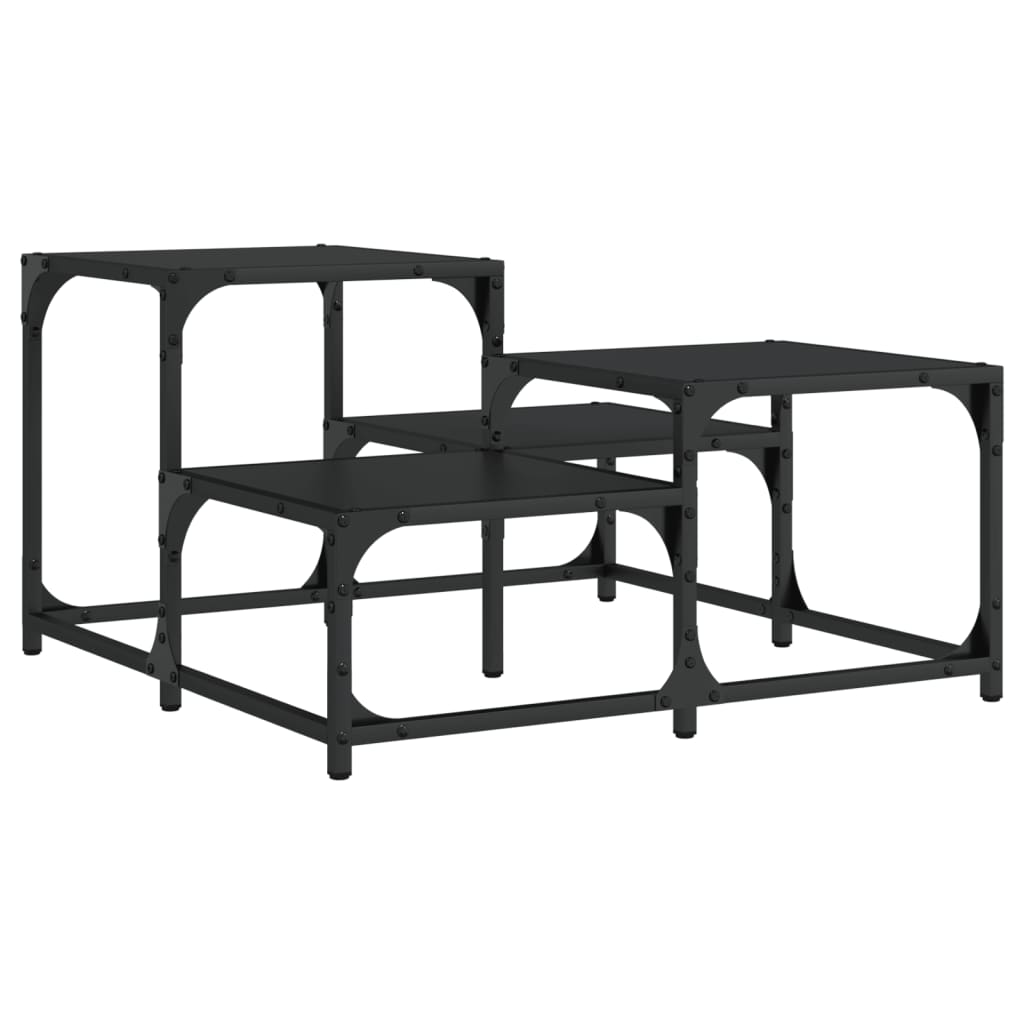 vidaXL Coffee Table Black 68x68x40 cm Engineered Wood