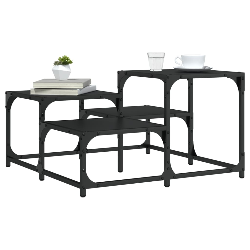 vidaXL Coffee Table Black 68x68x40 cm Engineered Wood
