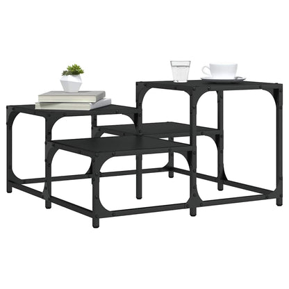 vidaXL Coffee Table Black 68x68x40 cm Engineered Wood