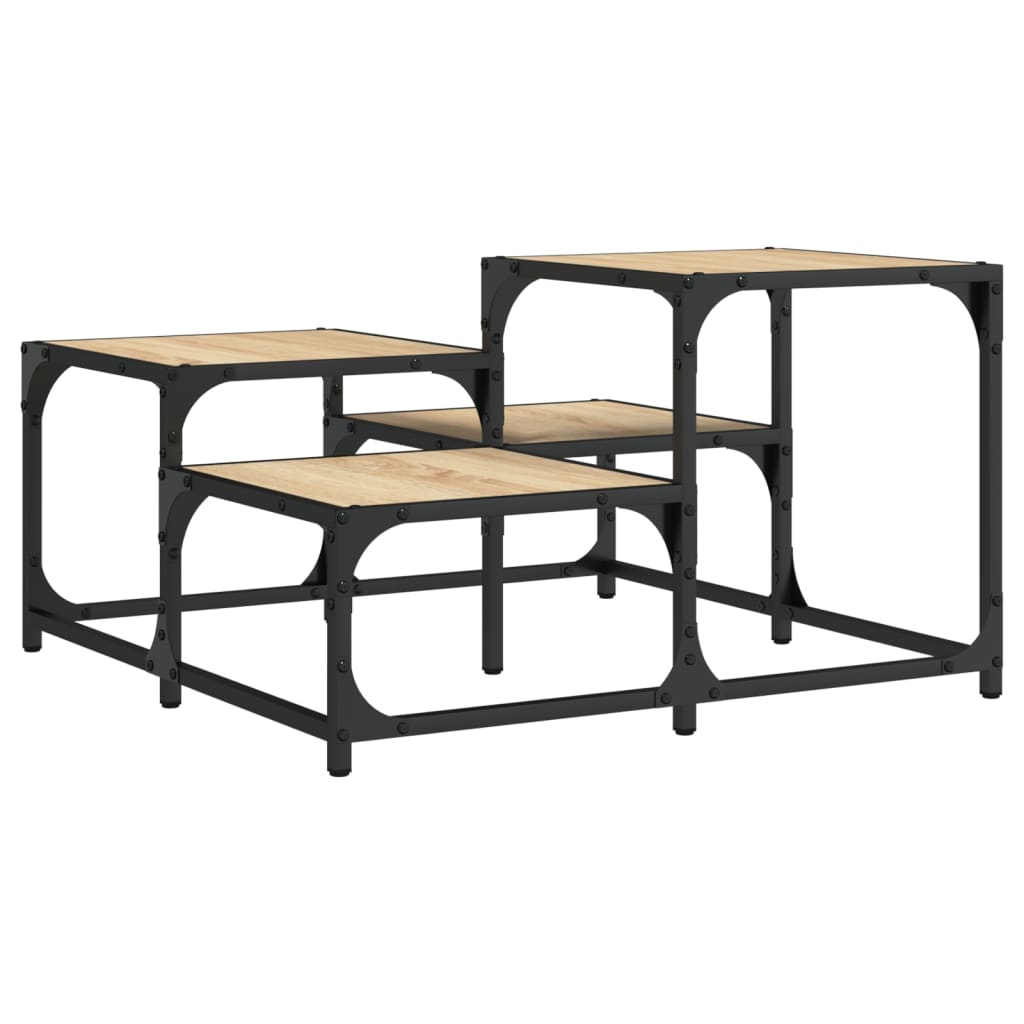 vidaXL Coffee Table Sonoma Oak 68x68x40 cm Engineered Wood