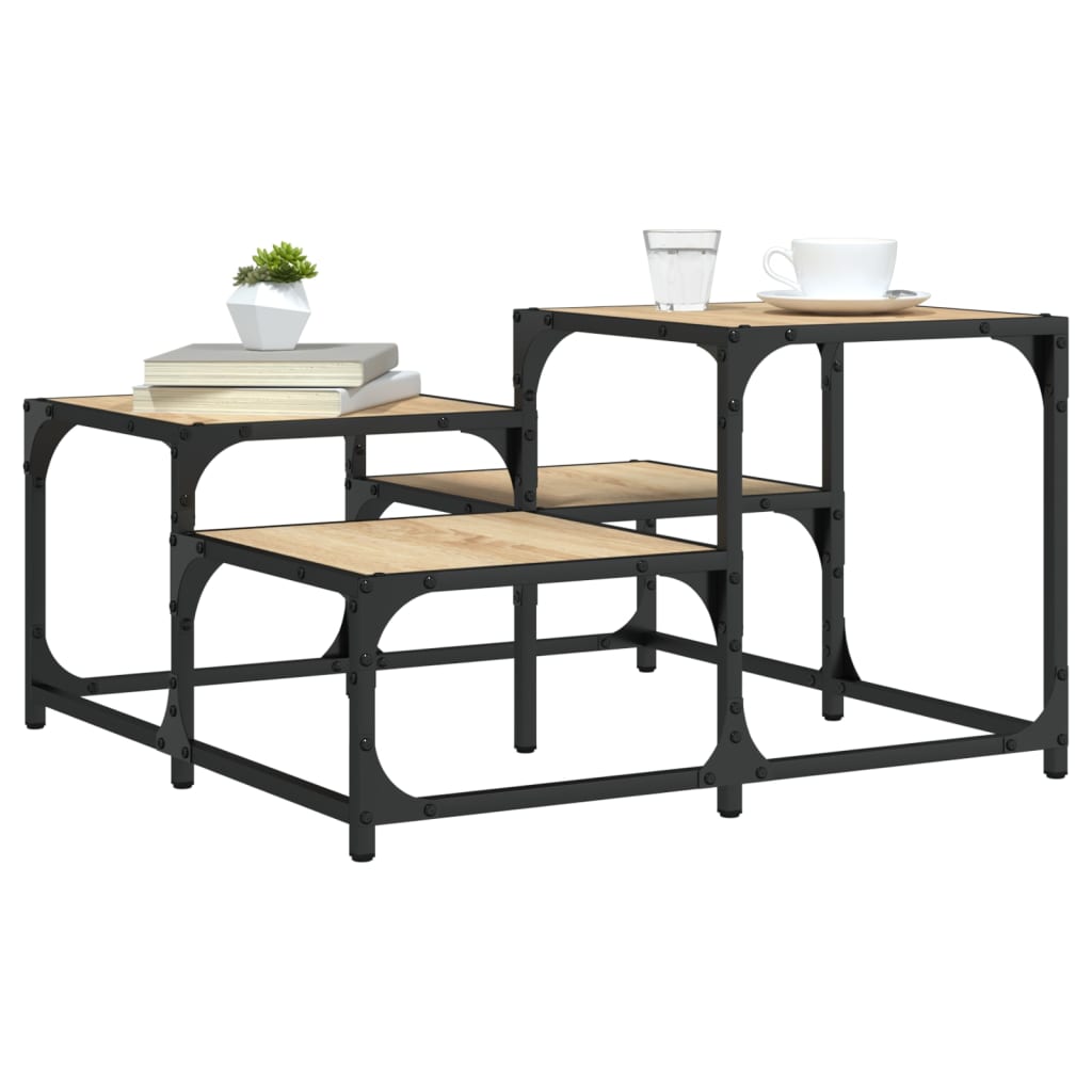 vidaXL Coffee Table Sonoma Oak 68x68x40 cm Engineered Wood