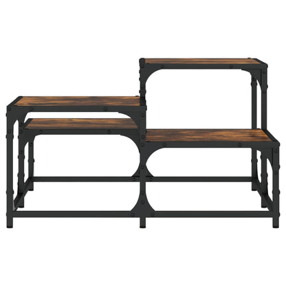 vidaXL Coffee Table Smoked Oak 68x68x40 cm Engineered Wood