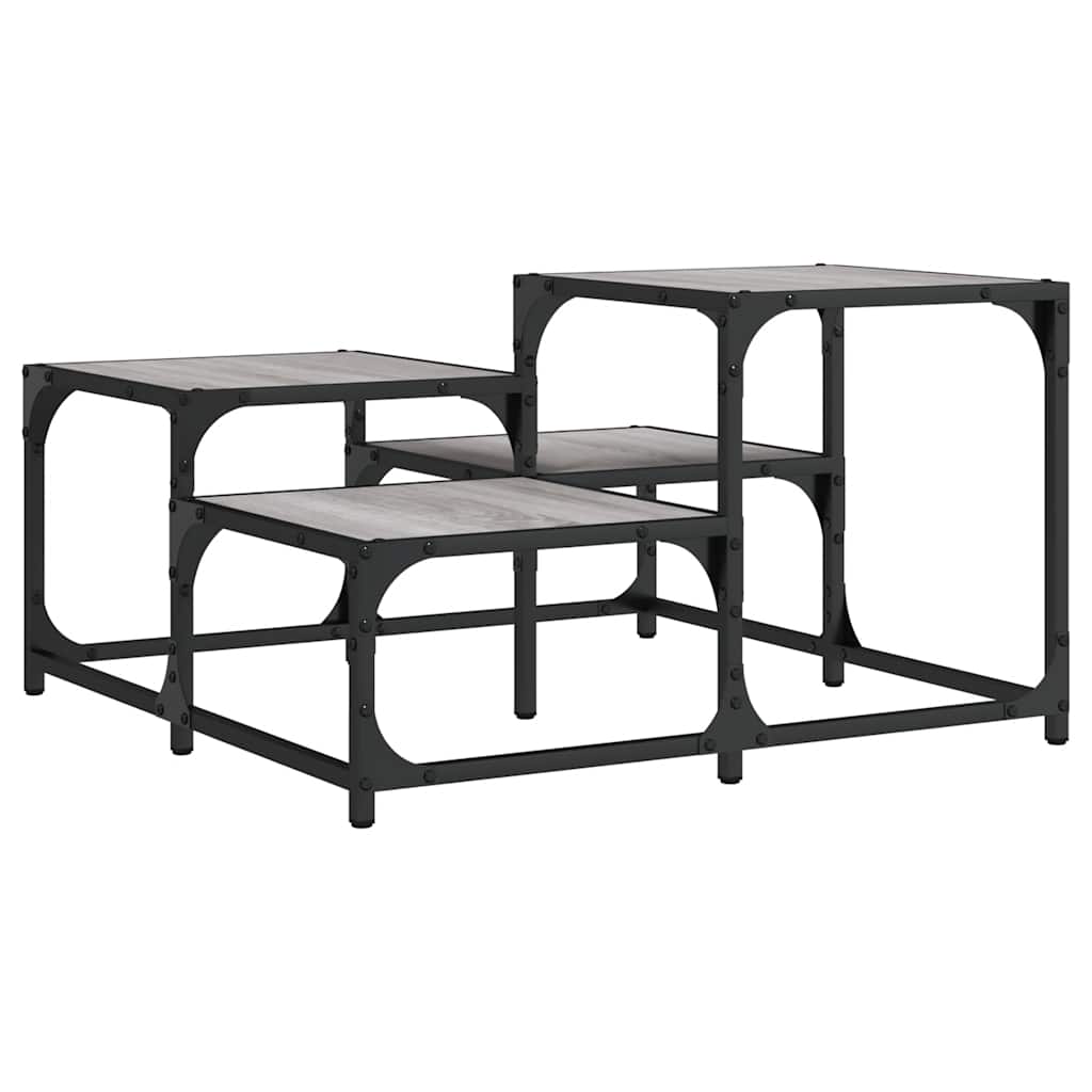 vidaXL Coffee Table Grey Sonoma 68x68x40 cm Engineered Wood