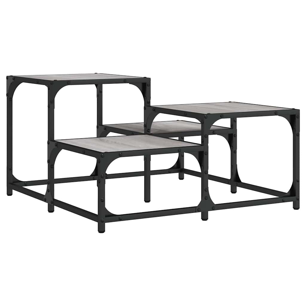 vidaXL Coffee Table Grey Sonoma 68x68x40 cm Engineered Wood