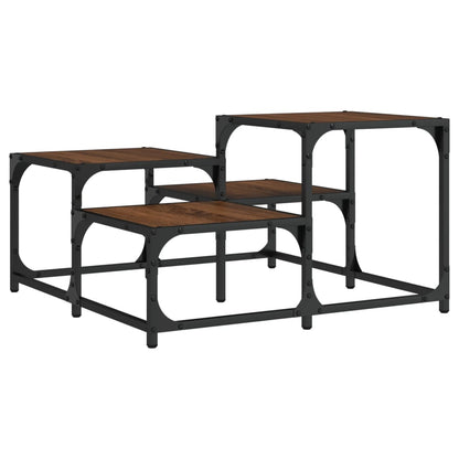 vidaXL Coffee Table Brown Oak 68x68x40 cm Engineered Wood