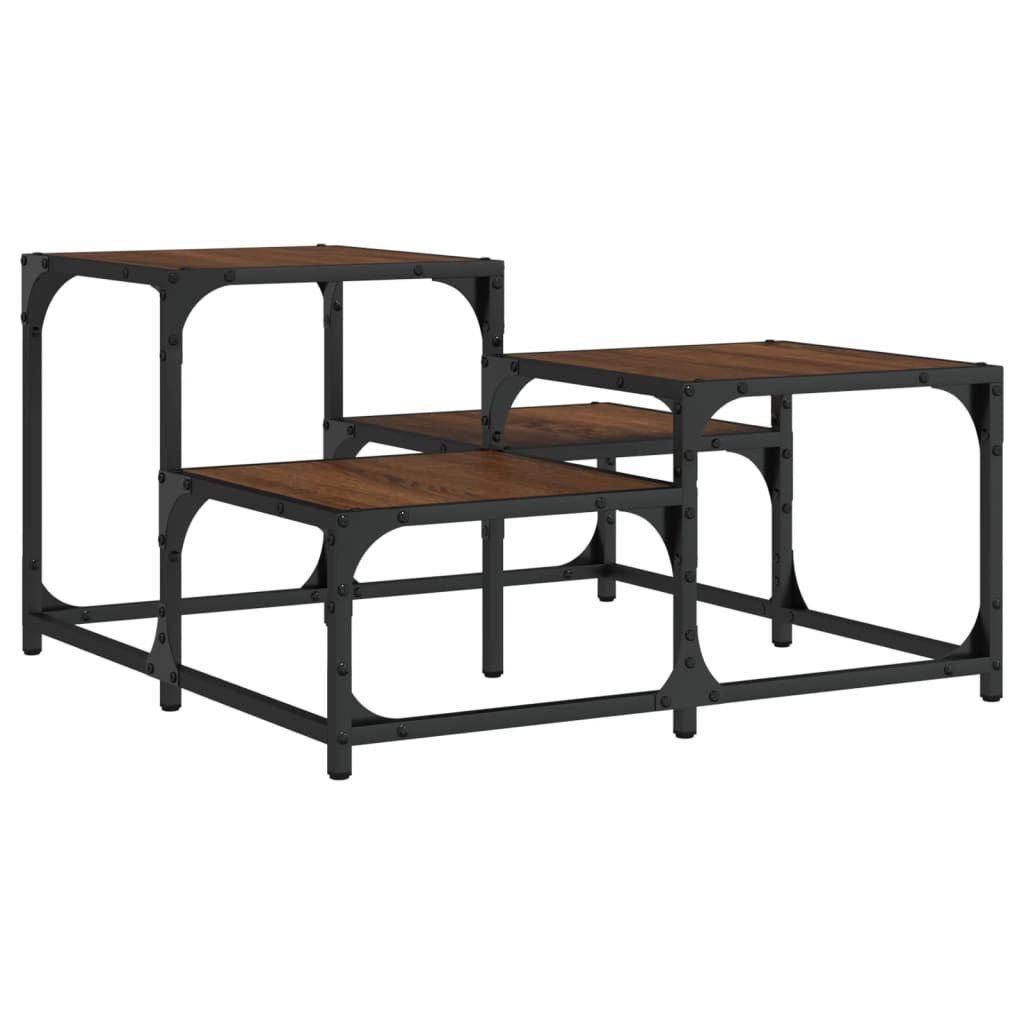 vidaXL Coffee Table Brown Oak 68x68x40 cm Engineered Wood