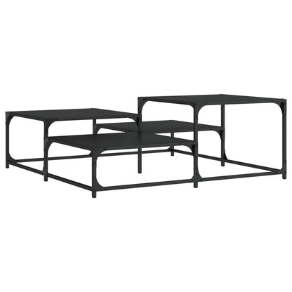 vidaXL Coffee Table Black 107x107x40 cm Engineered Wood