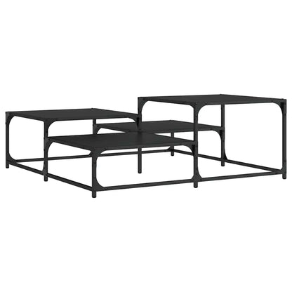 vidaXL Coffee Table Black 107x107x40 cm Engineered Wood