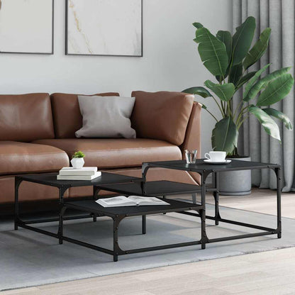 vidaXL Coffee Table Black 107x107x40 cm Engineered Wood