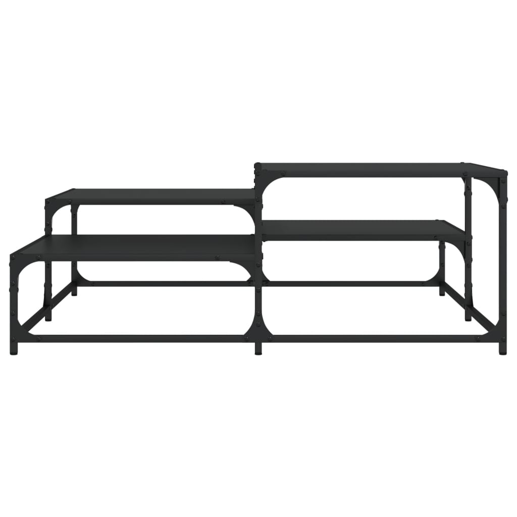vidaXL Coffee Table Black 107x107x40 cm Engineered Wood
