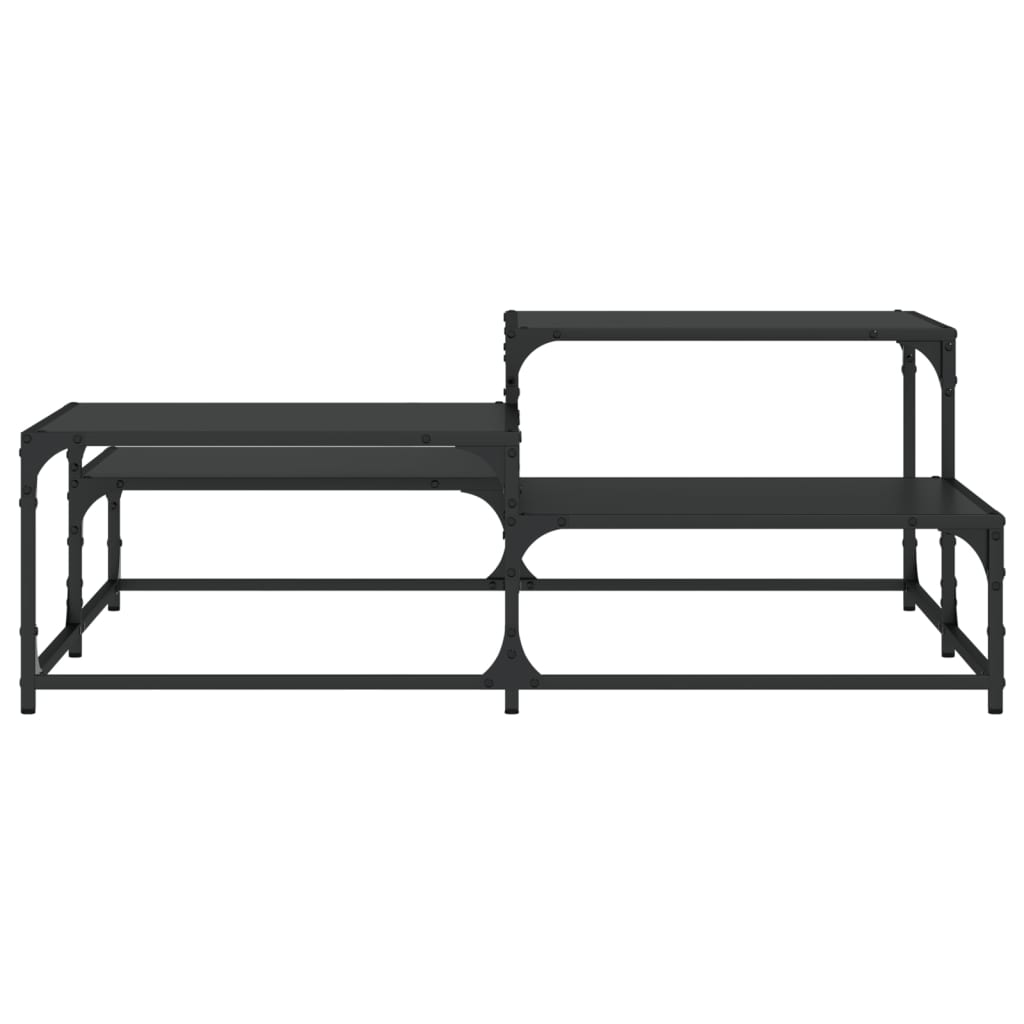 vidaXL Coffee Table Black 107x107x40 cm Engineered Wood