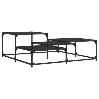 vidaXL Coffee Table Black 107x107x40 cm Engineered Wood