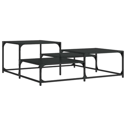 vidaXL Coffee Table Black 107x107x40 cm Engineered Wood