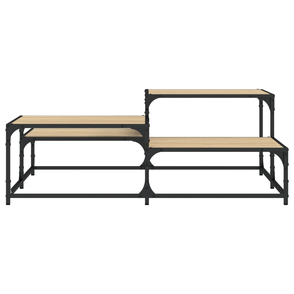 vidaXL Coffee Table Sonoma Oak 107x107x40 cm Engineered Wood