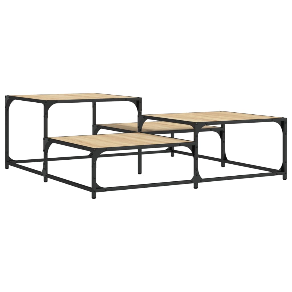 vidaXL Coffee Table Sonoma Oak 107x107x40 cm Engineered Wood