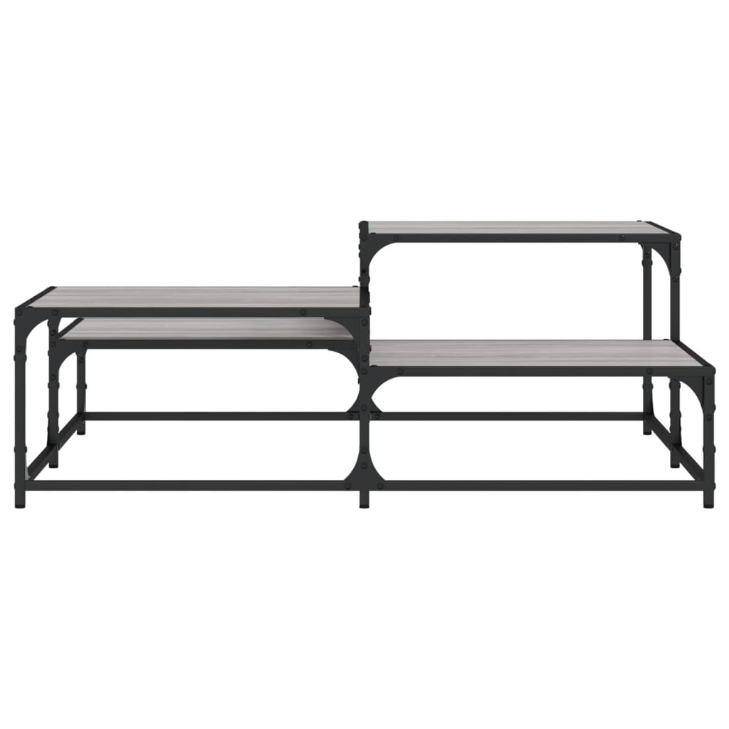 vidaXL Coffee Table Grey Sonoma 107x107x40 cm Engineered Wood