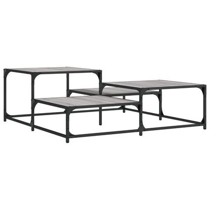 vidaXL Coffee Table Grey Sonoma 107x107x40 cm Engineered Wood