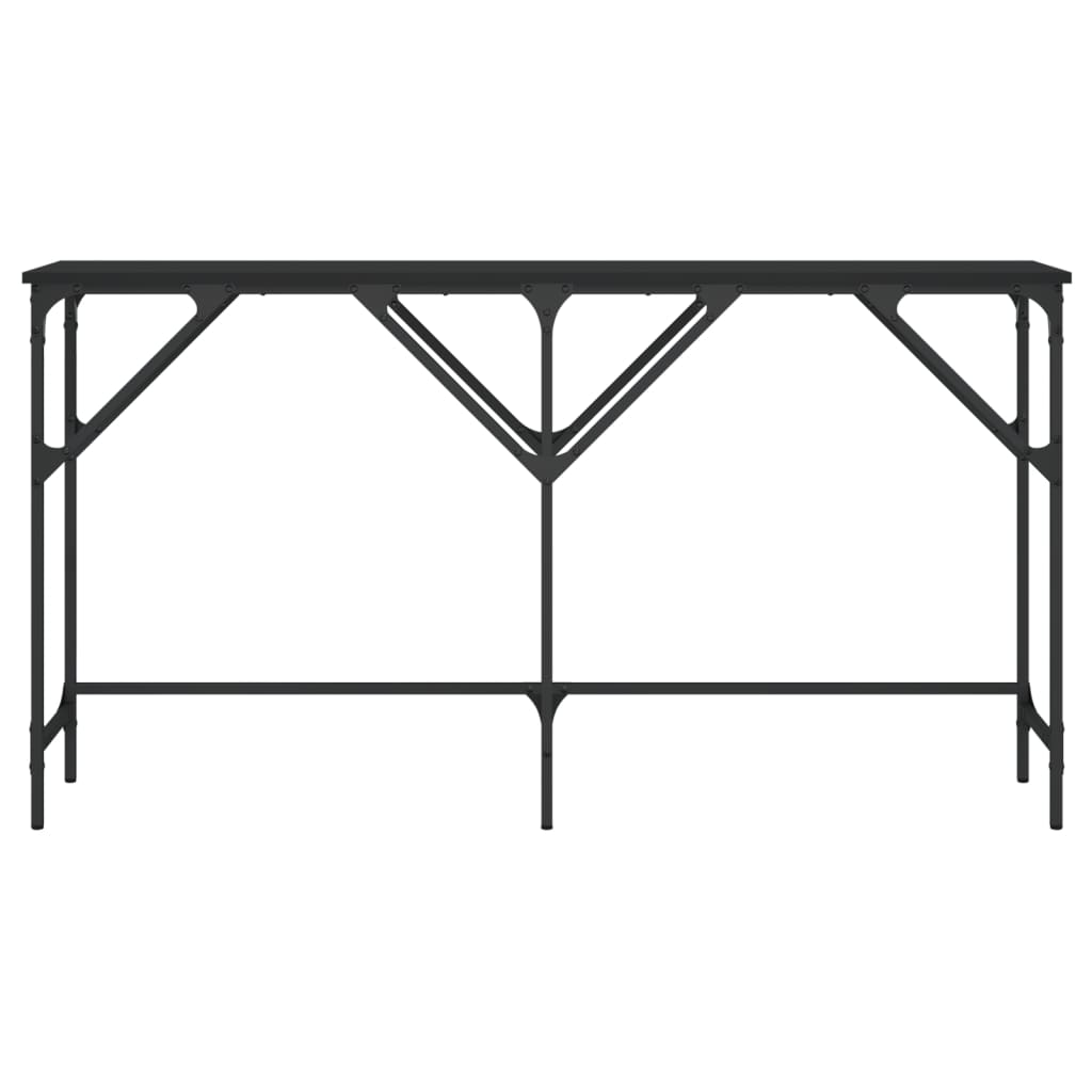 vidaXL Console Table Black 140x29x75 cm Engineered Wood