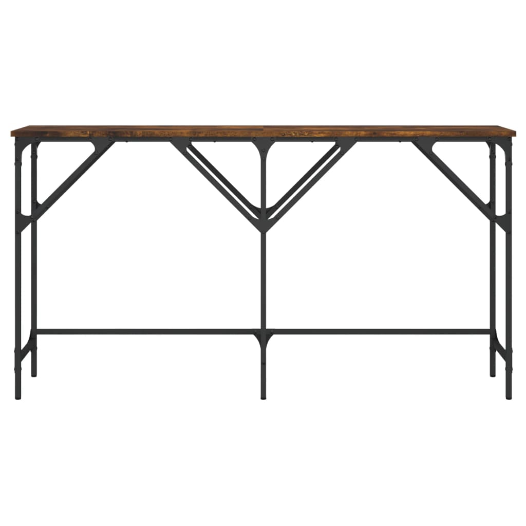vidaXL Console Table Smoked Oak 140x29x75 cm Engineered Wood
