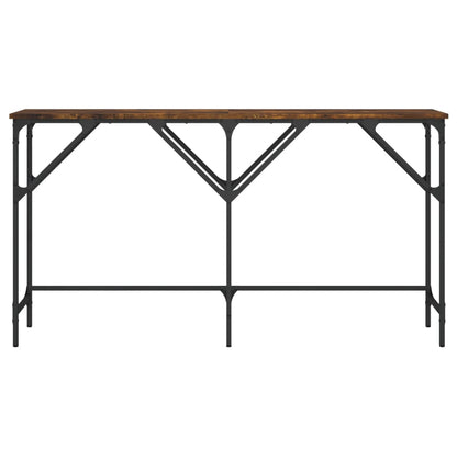 vidaXL Console Table Smoked Oak 140x29x75 cm Engineered Wood