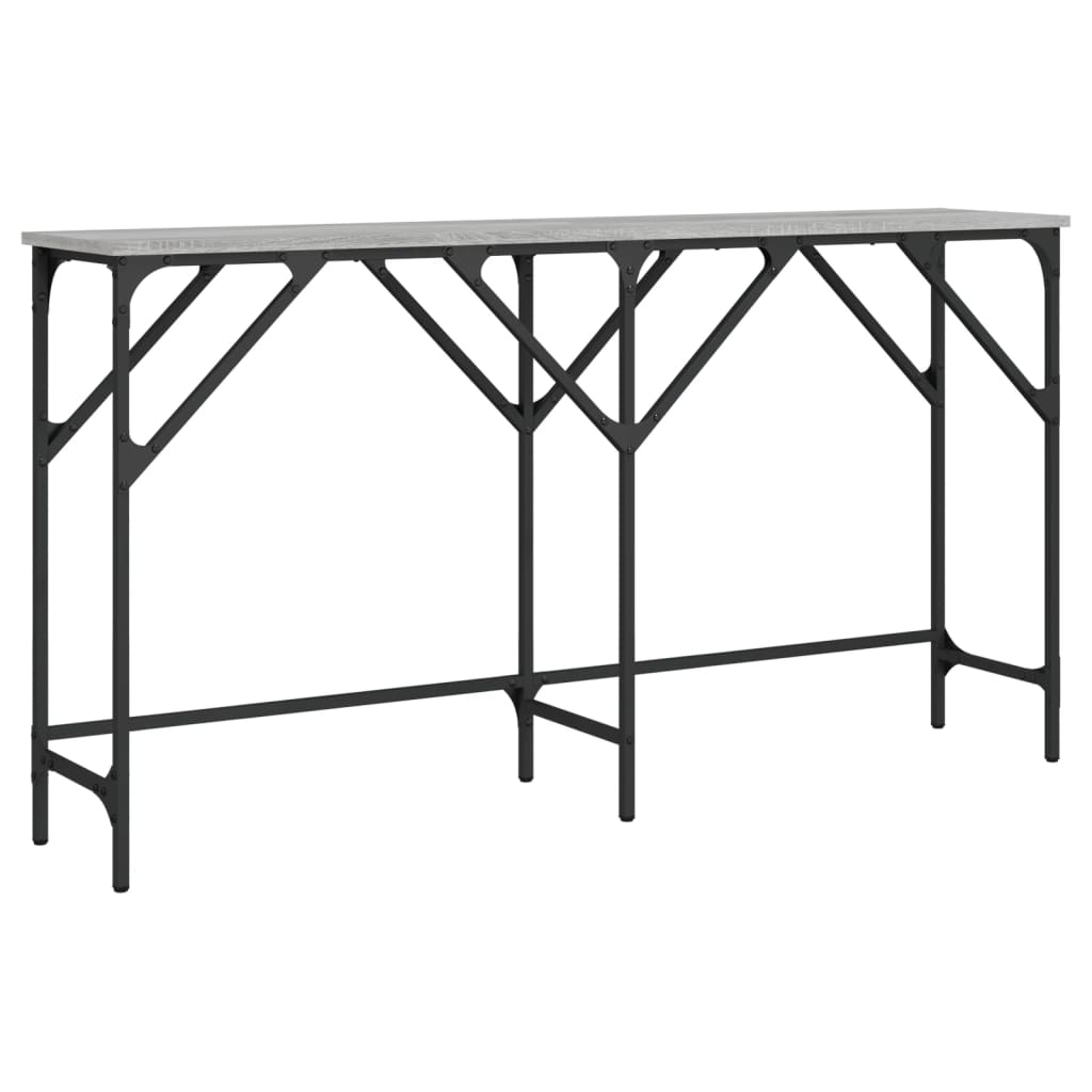 vidaXL Console Table Grey Sonoma 140x29x75 cm Engineered Wood