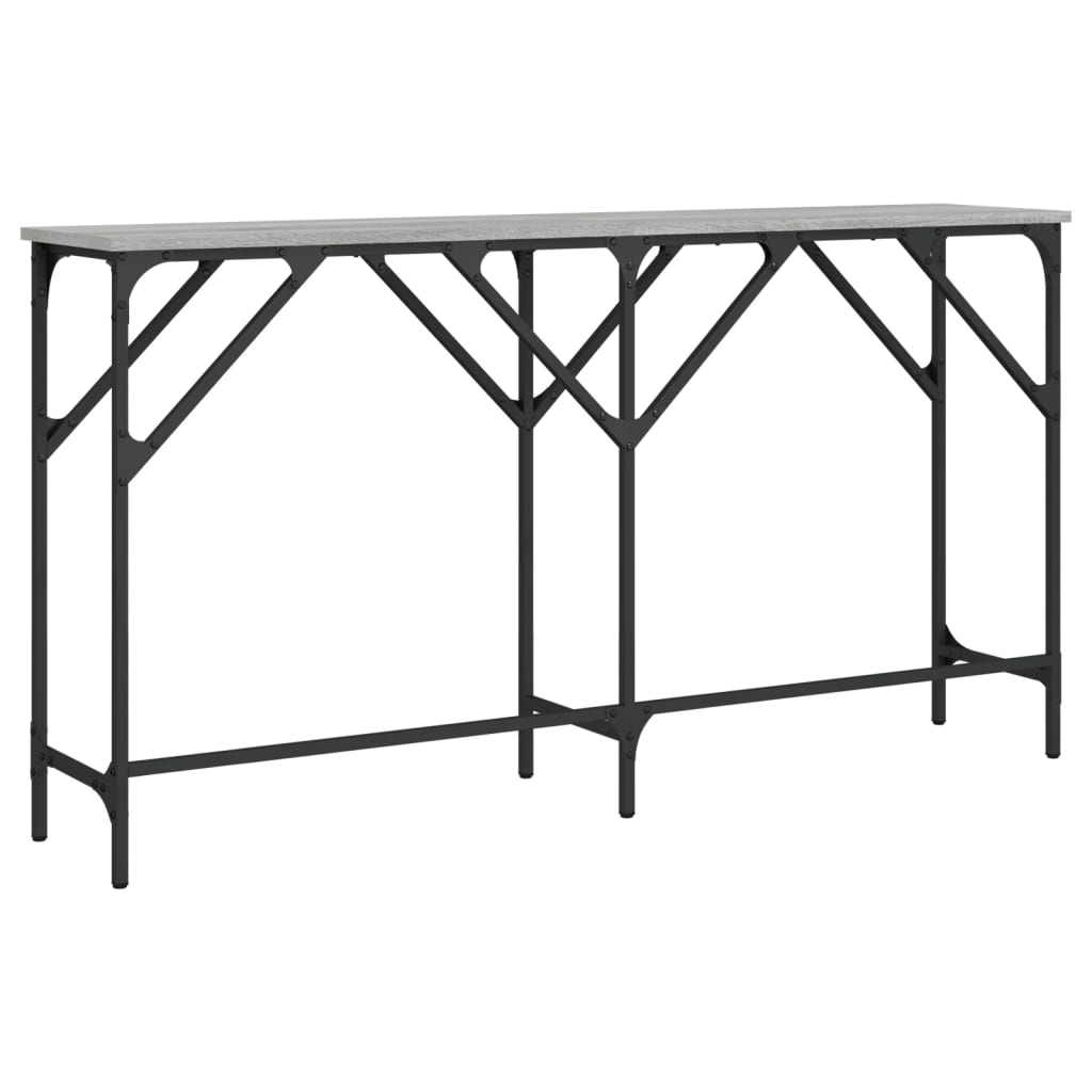 vidaXL Console Table Grey Sonoma 140x29x75 cm Engineered Wood