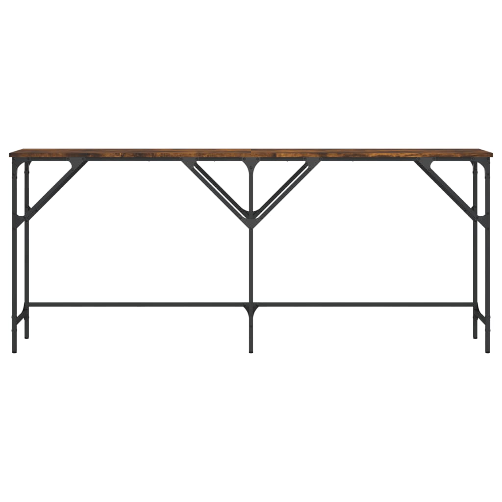 vidaXL Console Table Smoked Oak 180x29x75 cm Engineered Wood