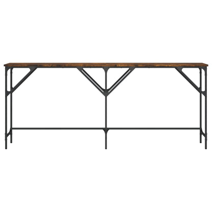 vidaXL Console Table Smoked Oak 180x29x75 cm Engineered Wood
