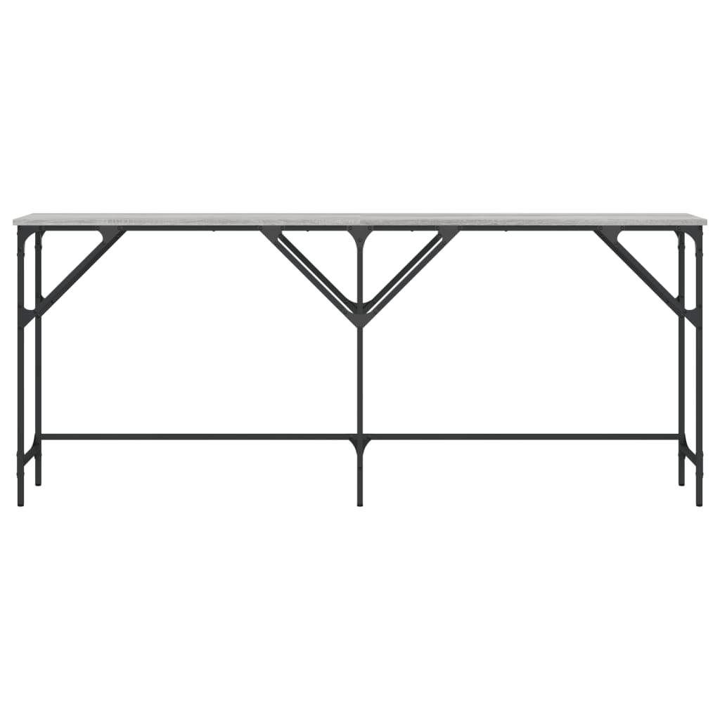 vidaXL Console Table Grey Sonoma 180x29x75 cm Engineered Wood