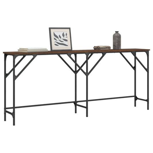 vidaXL Console Table Brown Oak 180x29x75 cm Engineered Wood